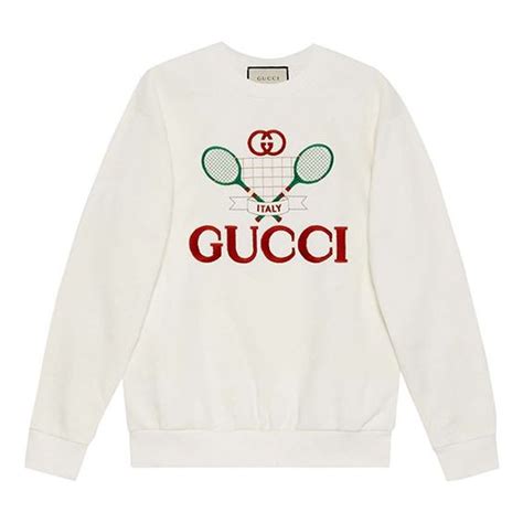 gucci sweatshirt with tennis rackets|gucci sweatshirt for men.